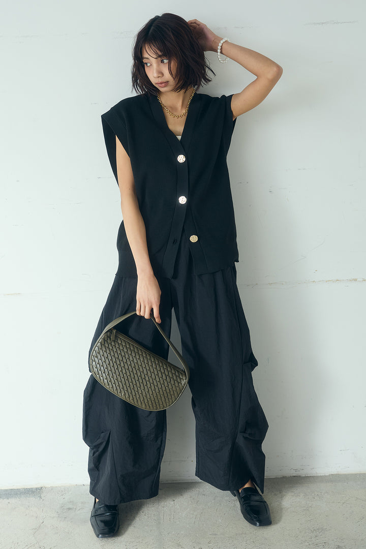 [SET]ポリウーリーメタルボタンベスト+ドライタフタタックバレルパンツ(2set)