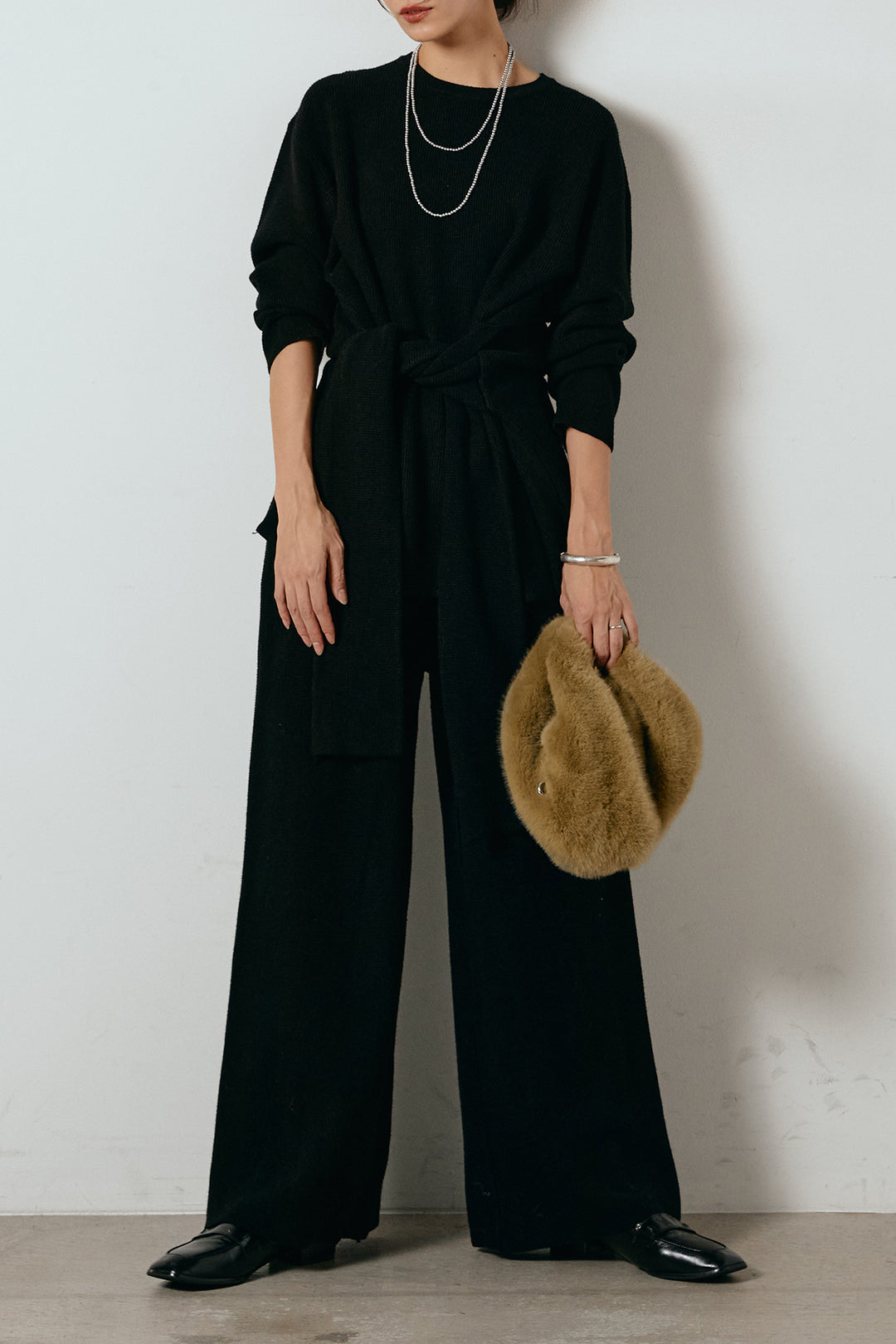 [SET]ウエスト巻きワッフルニットSETUP