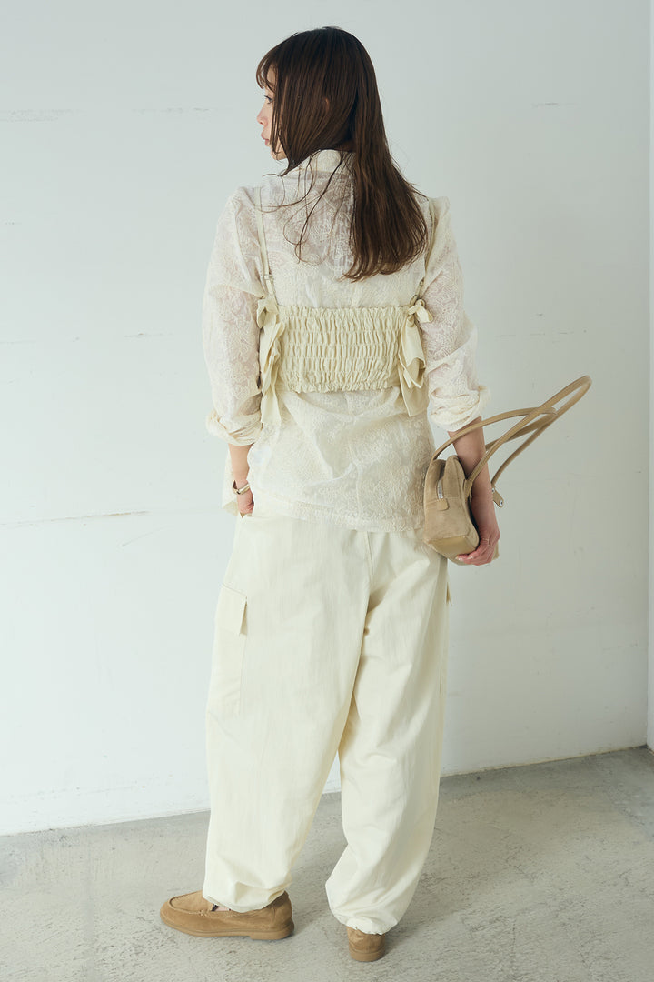 [SET]撥水フリルビスチェ+撥水ジョガーパンツ(2set)