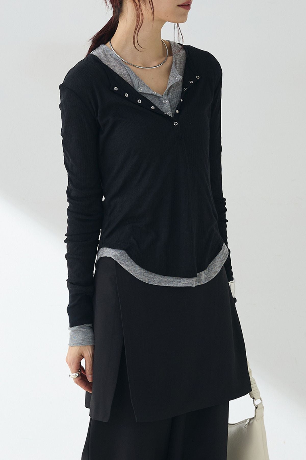 SET]シアーテレコヘンリーネックプルオーバー+シアーテレコヘンリー