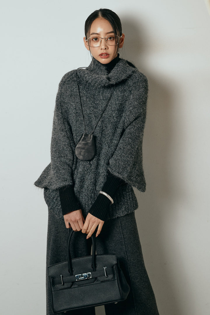 [SET]起毛ミディアムスリーブニットトップス+リブニットシームレスタートルプルオーバー+センターラインニットパンツ(3set)