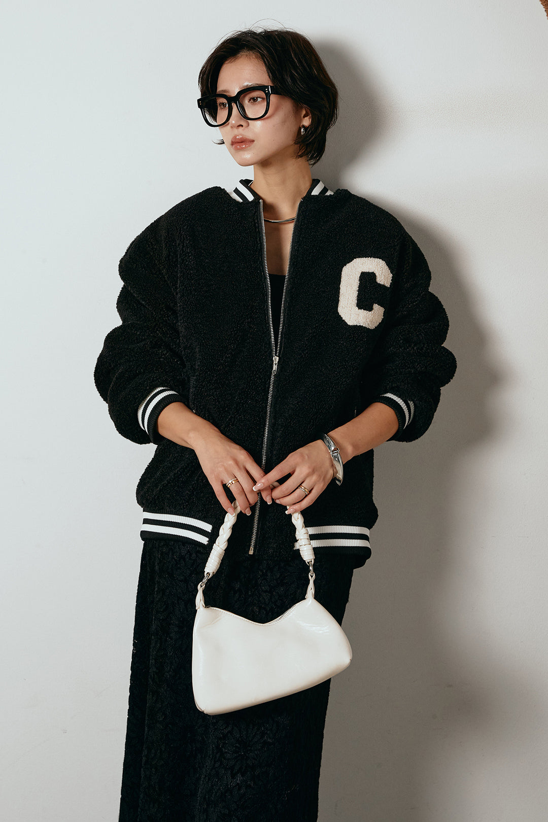 [SET]ロゴスタジャンボアブルゾン+花柄刺繍ベロアフレアスカート(2set)