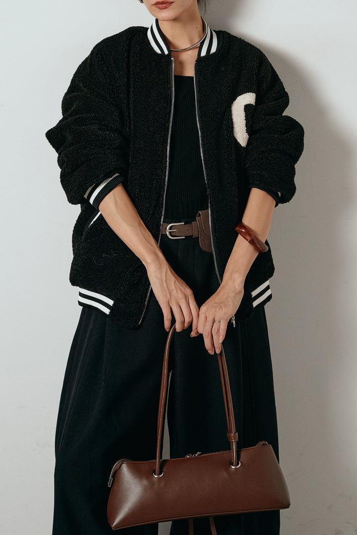 [SET]ロゴスタジャンボアブルゾン+ポーチベルト付きカーブパンツ(2set)