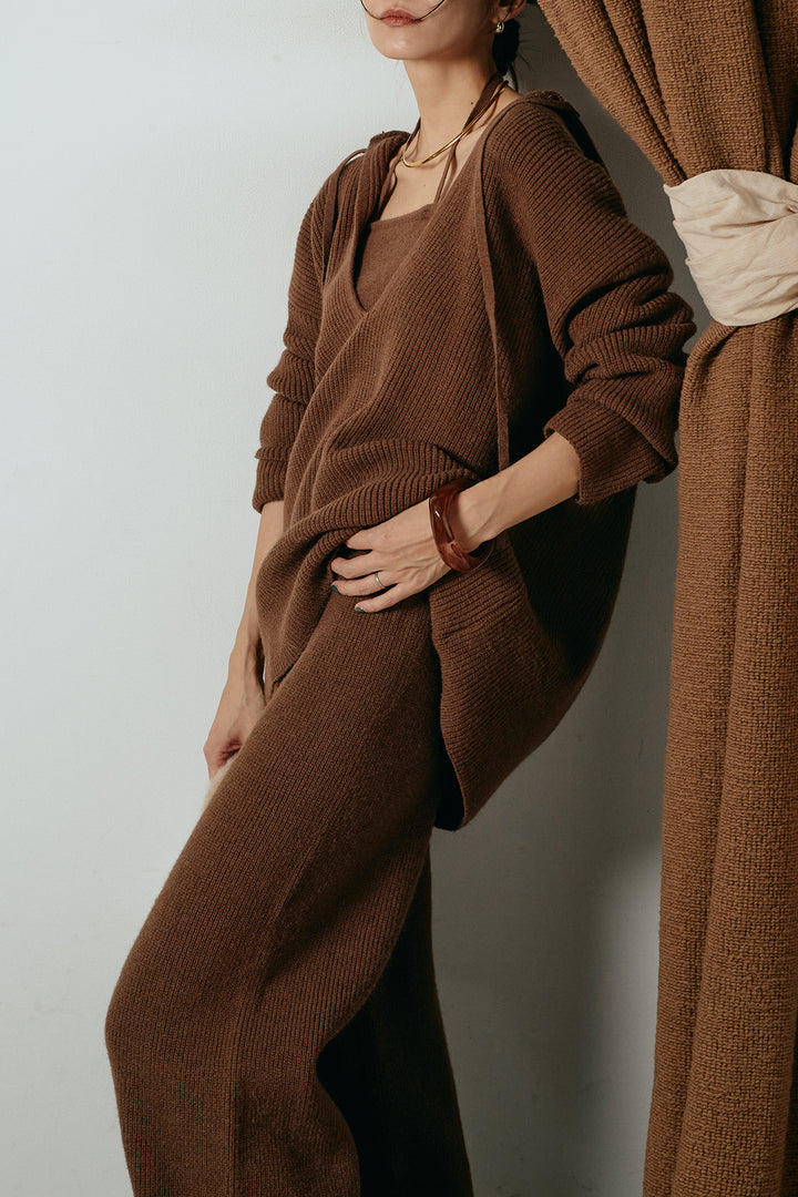 [SET]ホルターネックケーブルニットSETUP