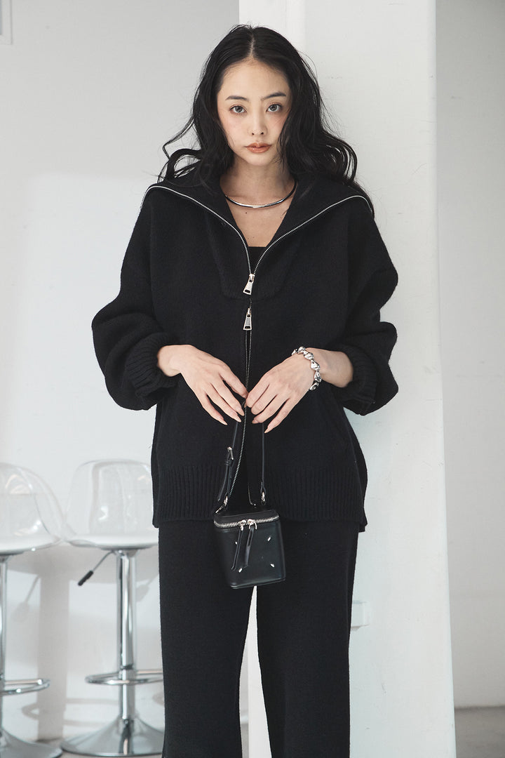 [SET]ビッグカラーダブルジップニットSETUP