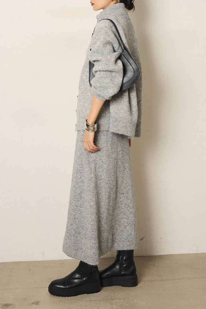 [SET]ハイネックメタルプレートニットスカートSETUP