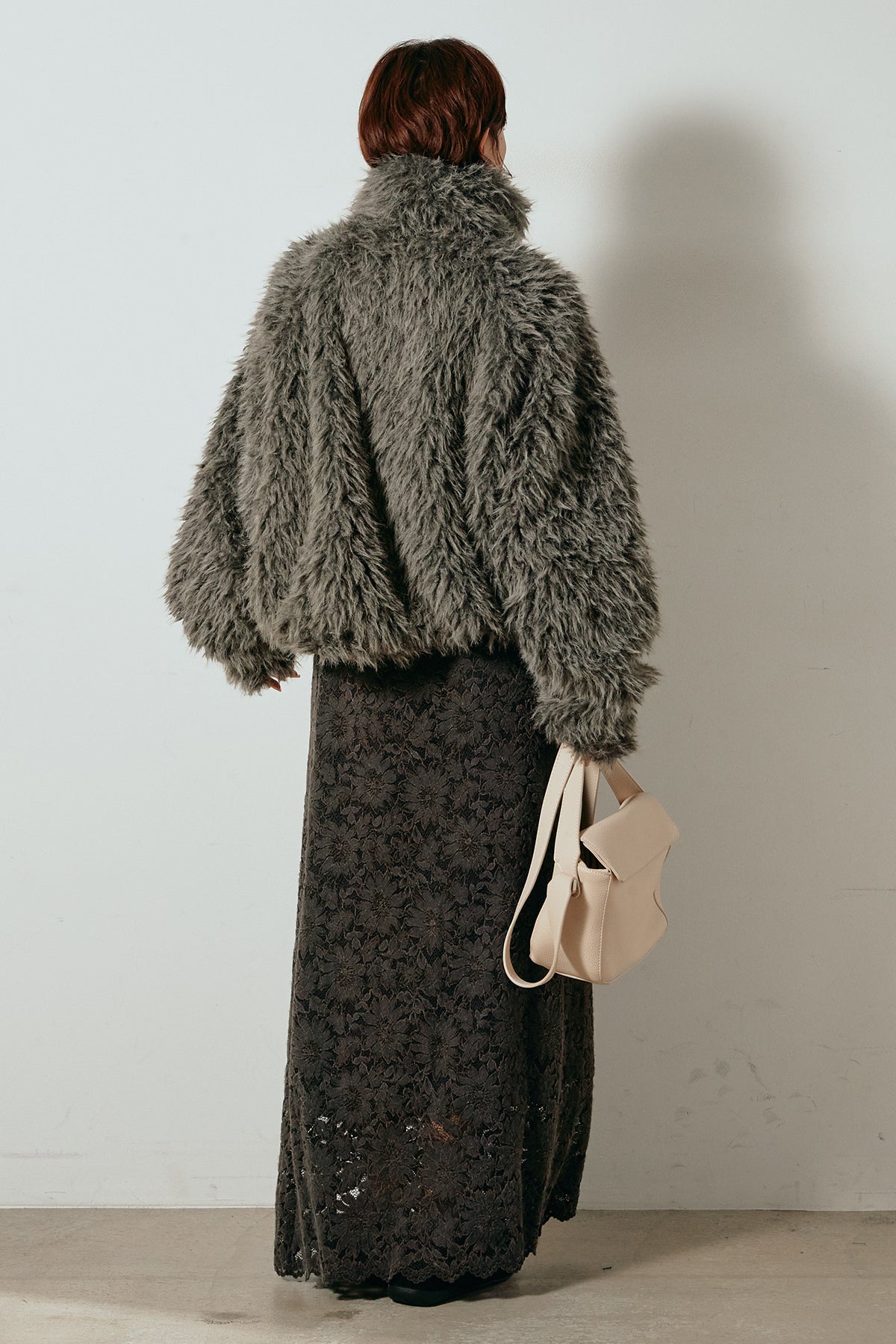 着回しセット】[SET]ミックスシープファースタンドブルゾン+花柄刺繍