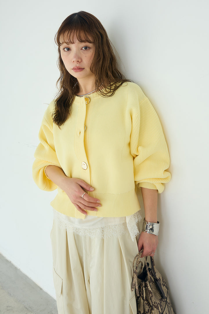 [SET]スポンディッシュBIGボタンクルーネックカーディガン+撥水ジョガーパンツ(2set)