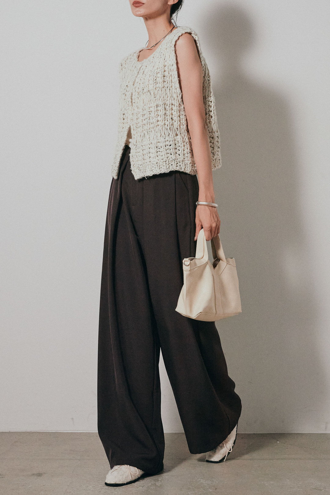 【即納】ネップハンドロービングニットベスト