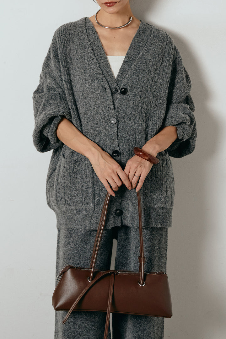 [SET]3ピースフロントボタンニットSETUP