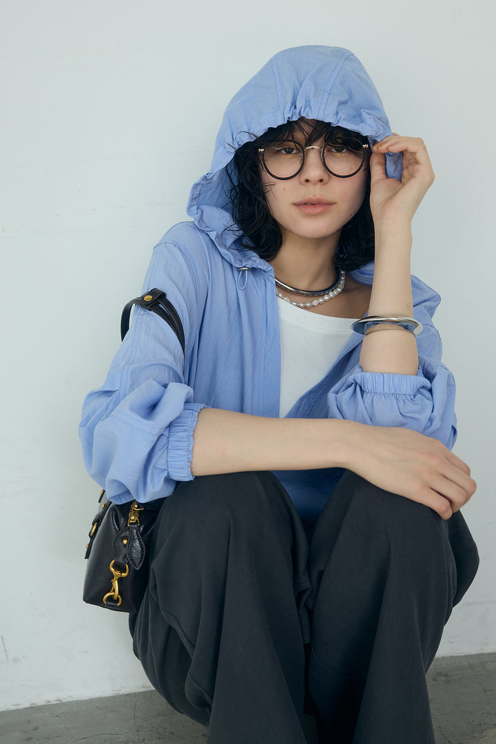 [SET]レイヤードデザインフーディートップス+サイド調整ベルトタックパンツ(2set)
