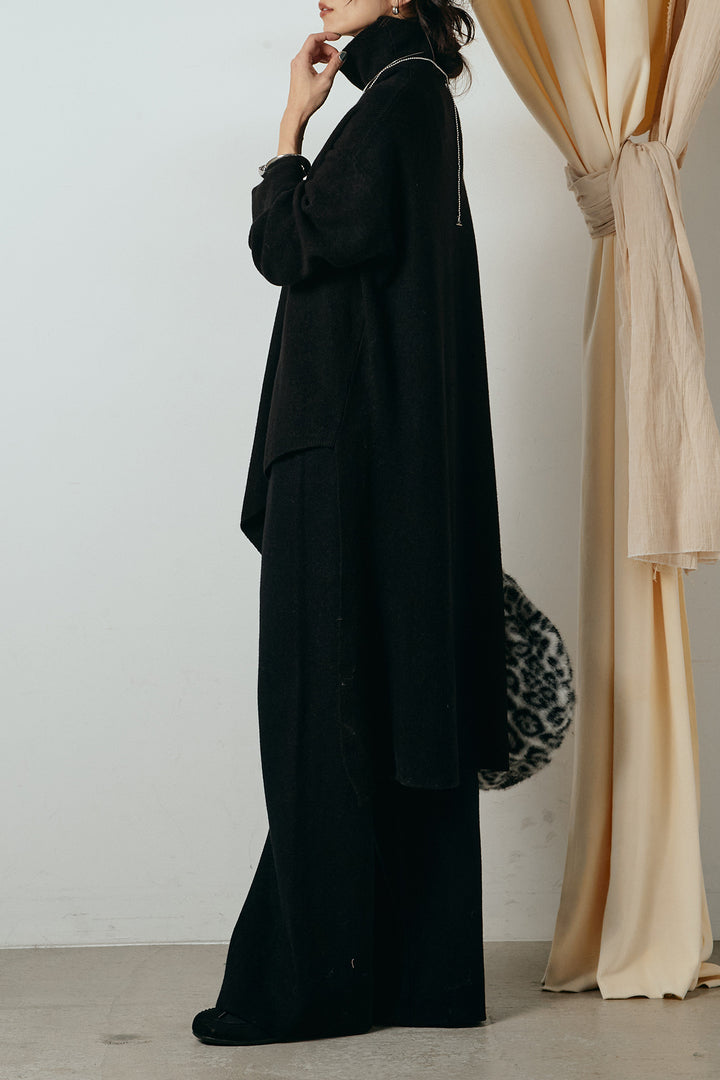 [SET]裾アシンメトリーニットSETUP