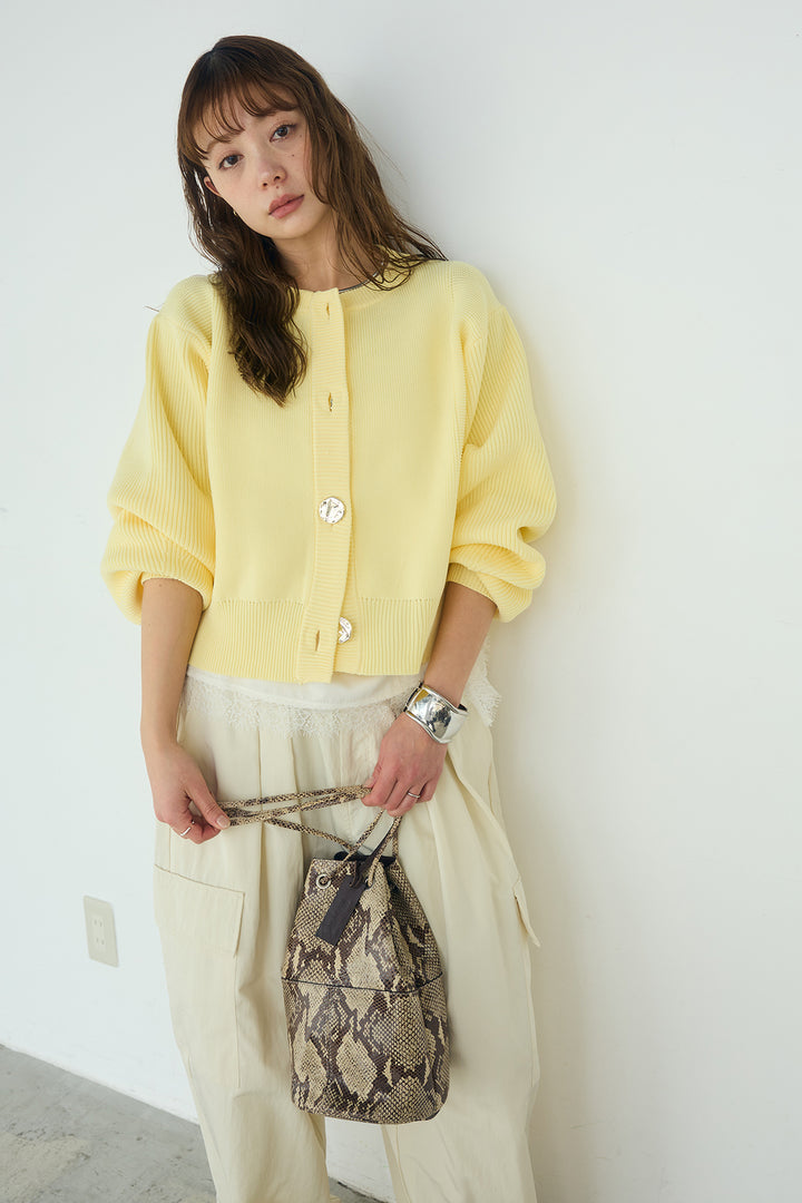 [SET]スポンディッシュBIGボタンクルーネックカーディガン+撥水ジョガーパンツ(2set)