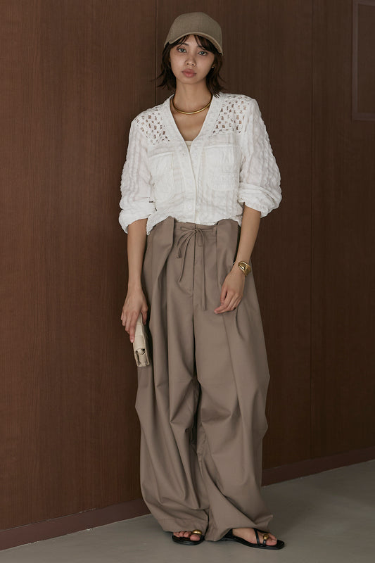 【着回しセット】[SET]異素材切替シアーメッシュカーディガン+異素材切替シアーメッシュカーディガン(2set)