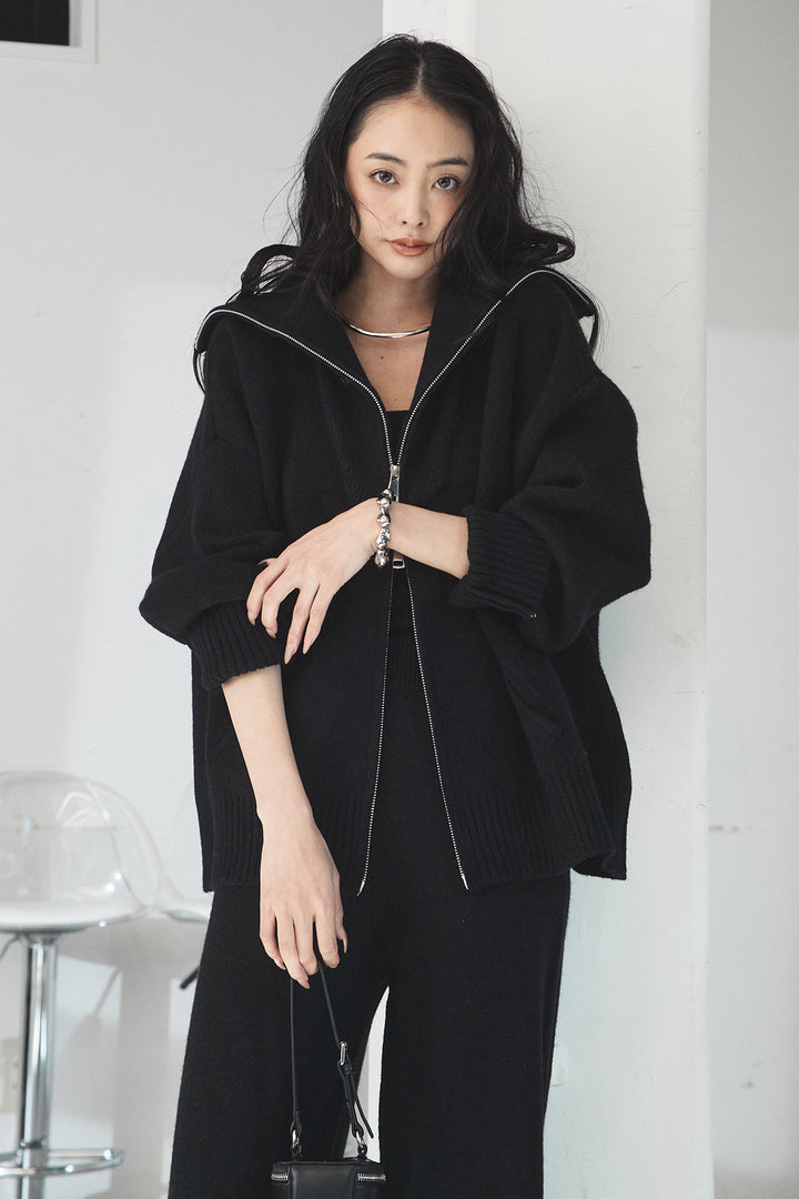 [SET]ビッグカラーダブルジップニットSETUP