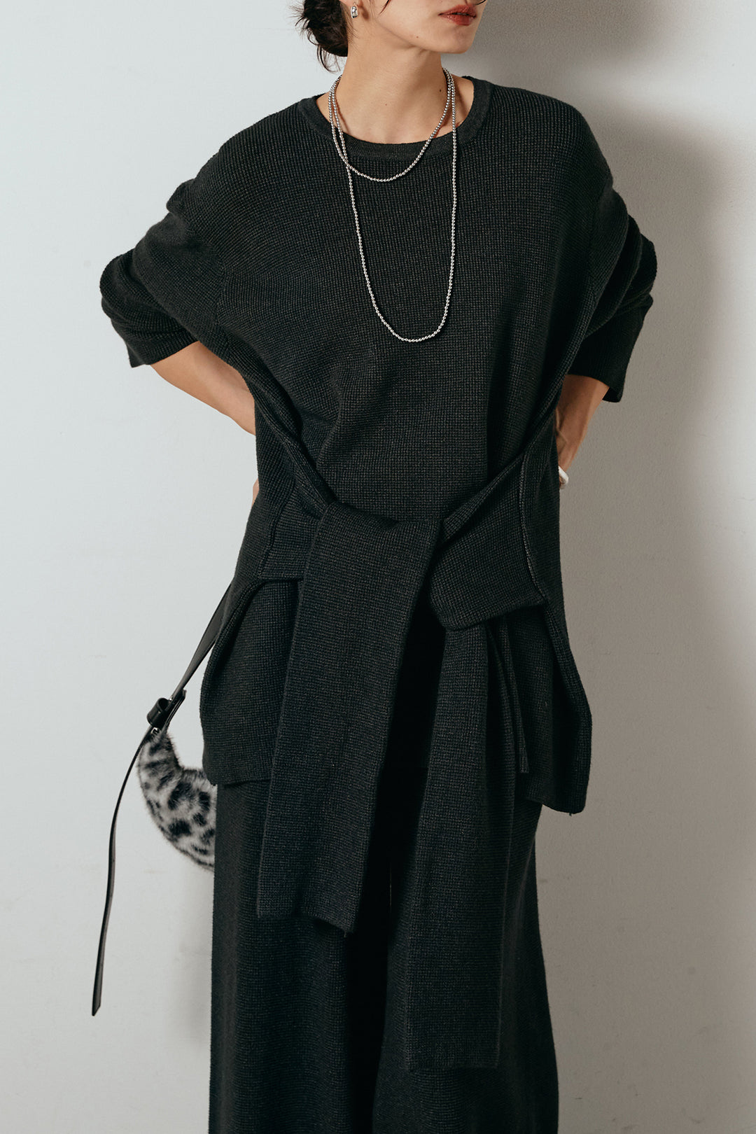 [SET]ウエスト巻きワッフルニットSETUP