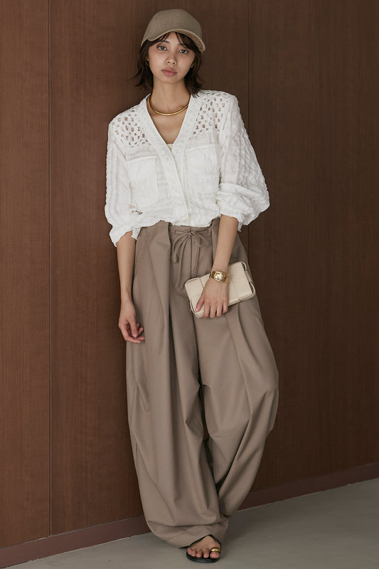 【着回しセット】[SET]異素材切替シアーメッシュカーディガン+異素材切替シアーメッシュカーディガン(2set)