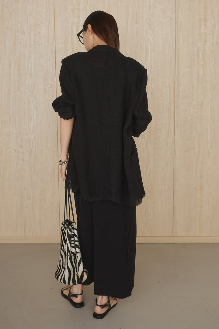 [SET]メッシュテーラードワイドジャケット+ノースリロングワンピース(2set)