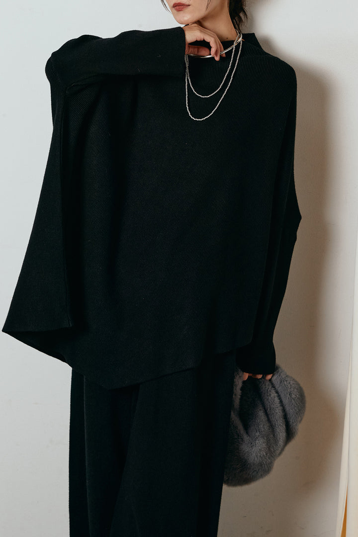 [SET]ポンチョシルエットニットSETUP