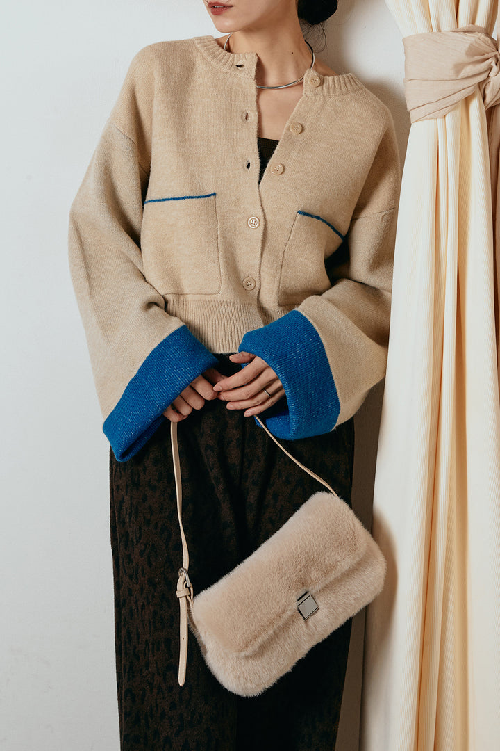 [SET]アルパカタッチダブルフェイスカーディガン+レオパードジャガードニットパンツ(2set)