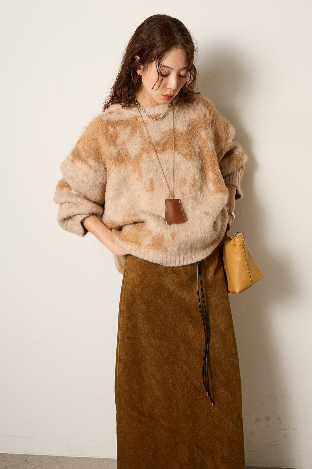 【着回しセット】[SET]モヘアタッチマーブルニット+モヘアタッチマーブルニット(2set)