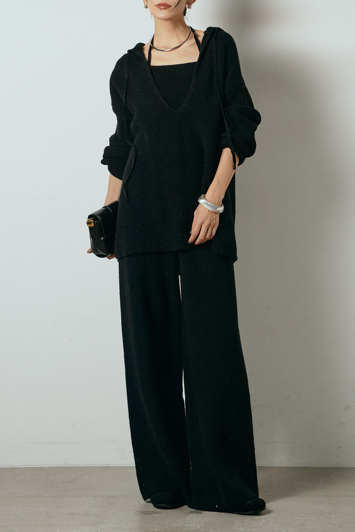 [SET]ホルターネックケーブルニットSETUP