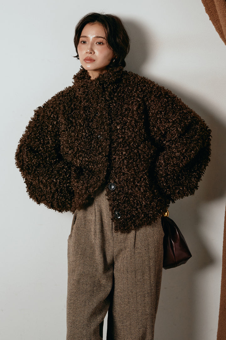 [SET]プードルファーミドルジャケット+クラシックヘリンボーンサロペット(2set)