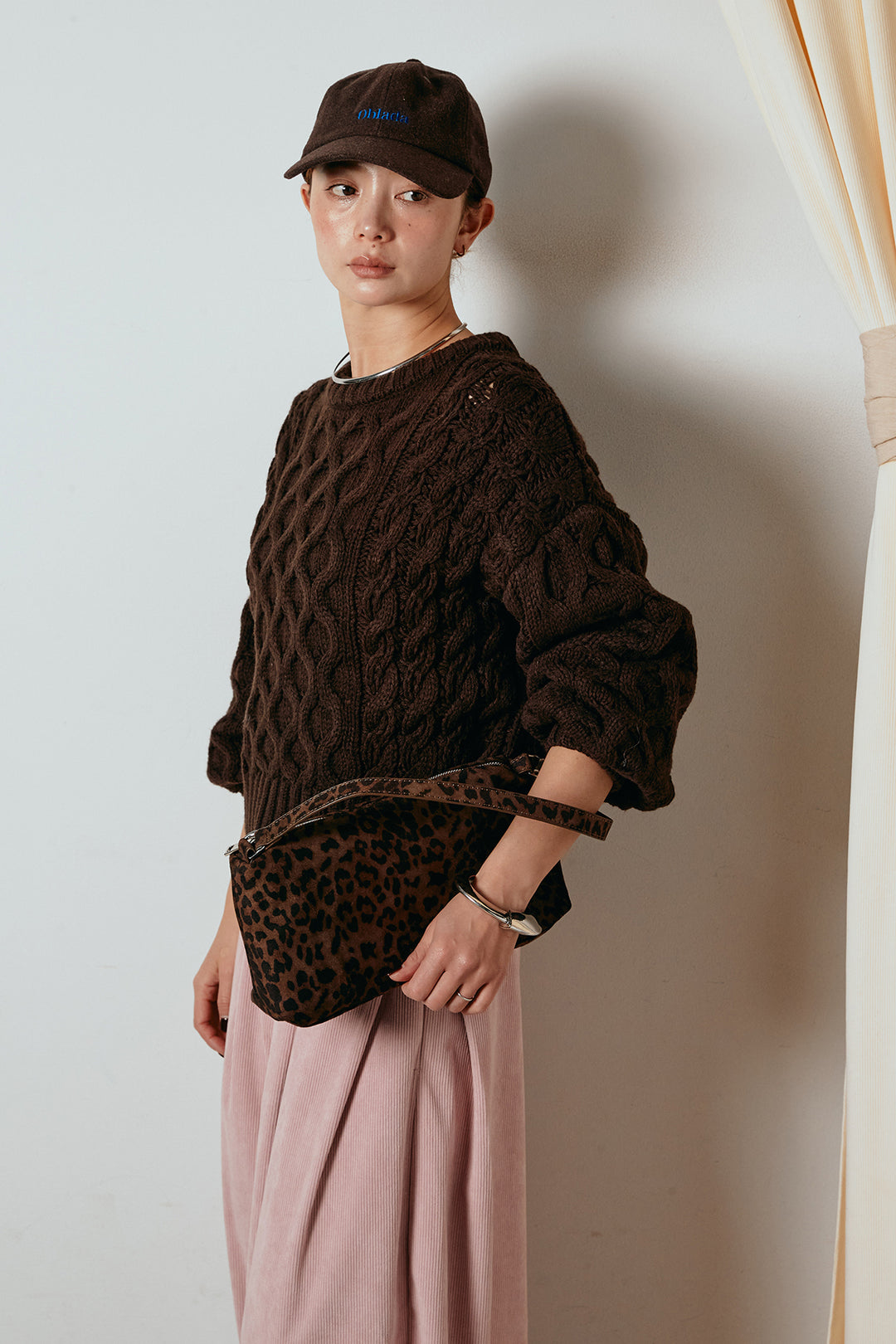 [SET]バルキーケーブルプルオーバー+コーデュロイサイドタックコクーンパンツ(2set)