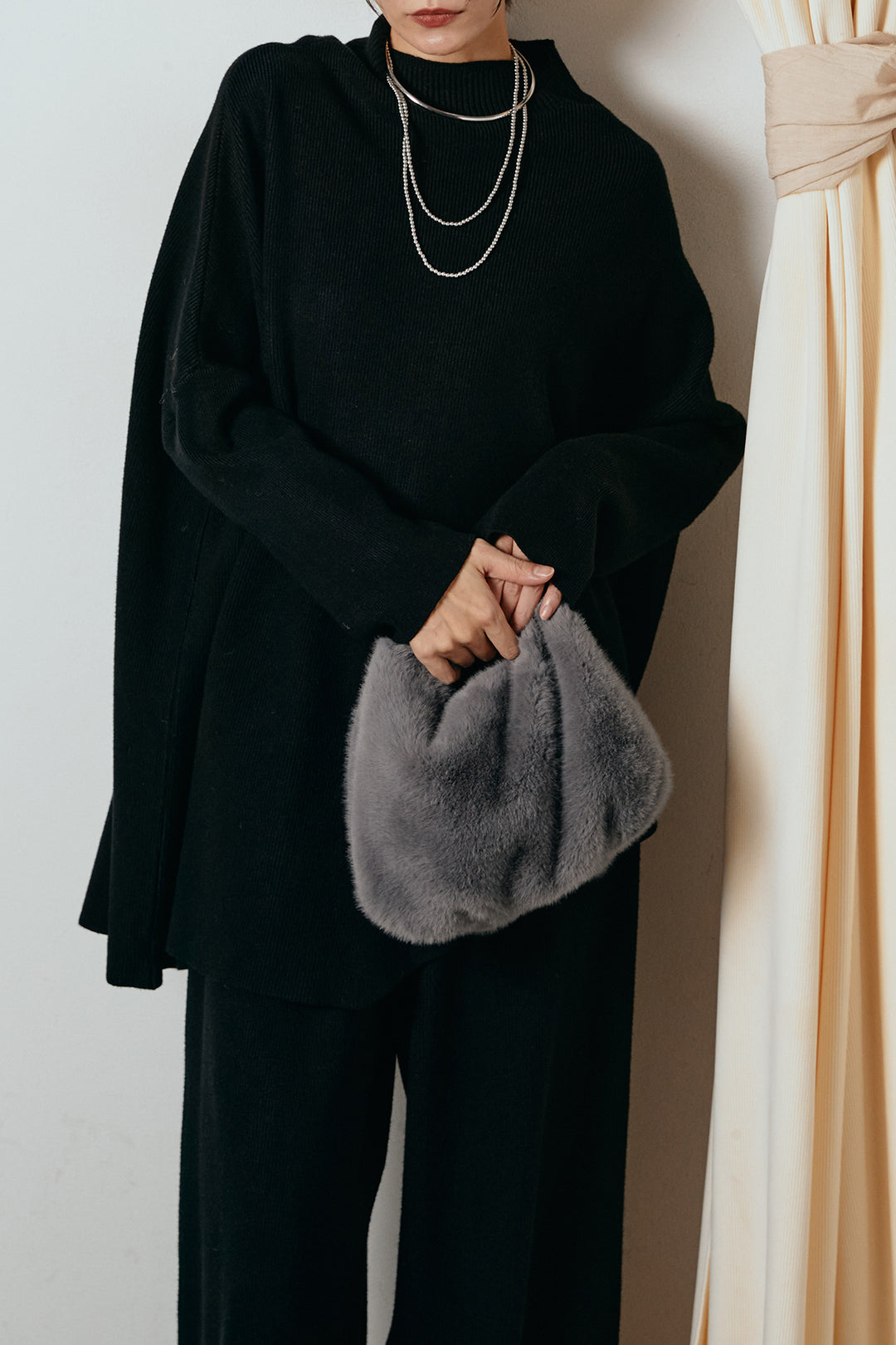 [SET]ポンチョシルエットニットSETUP