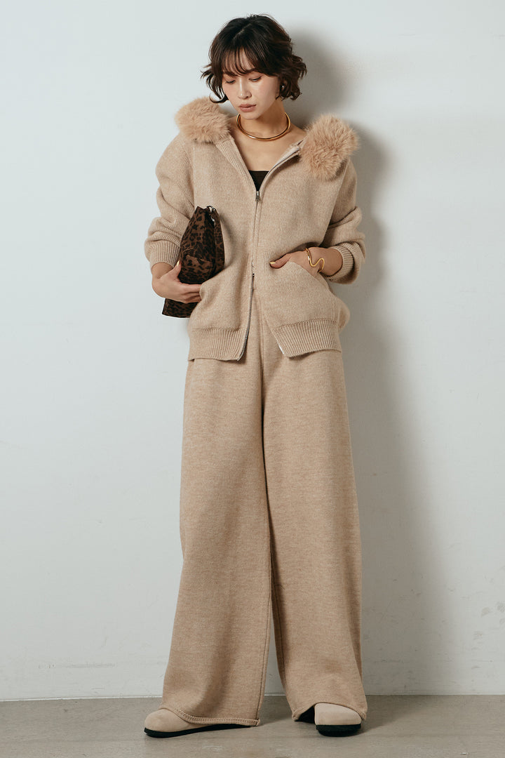 【着回しセット】[SET]ファー付きフーディーニットSETUP+ファー付きフーディーニットSETUP(2set)