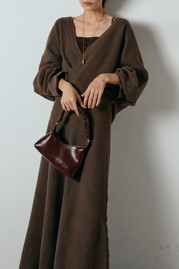 [SET]カシュクールニットカーディガン+ニットロングスカート(2set)