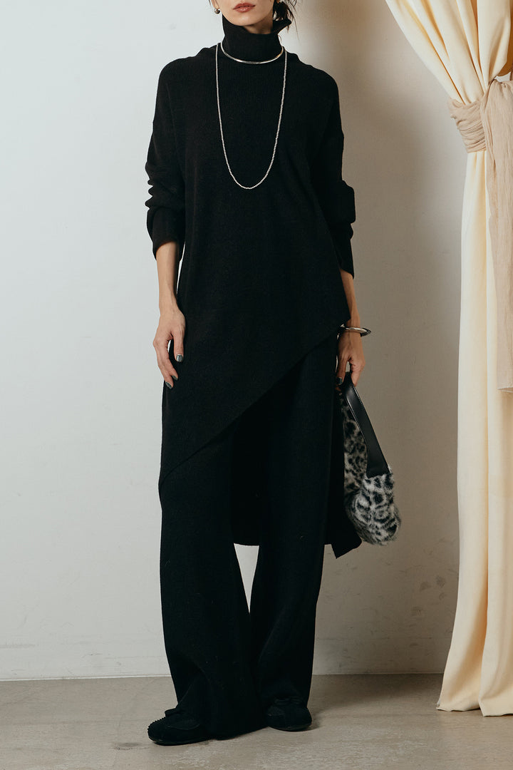 [SET]裾アシンメトリーニットSETUP