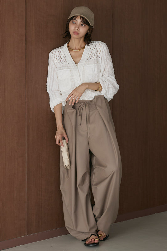 【着回しセット】[SET]異素材切替シアーメッシュカーディガン+異素材切替シアーメッシュカーディガン(2set)