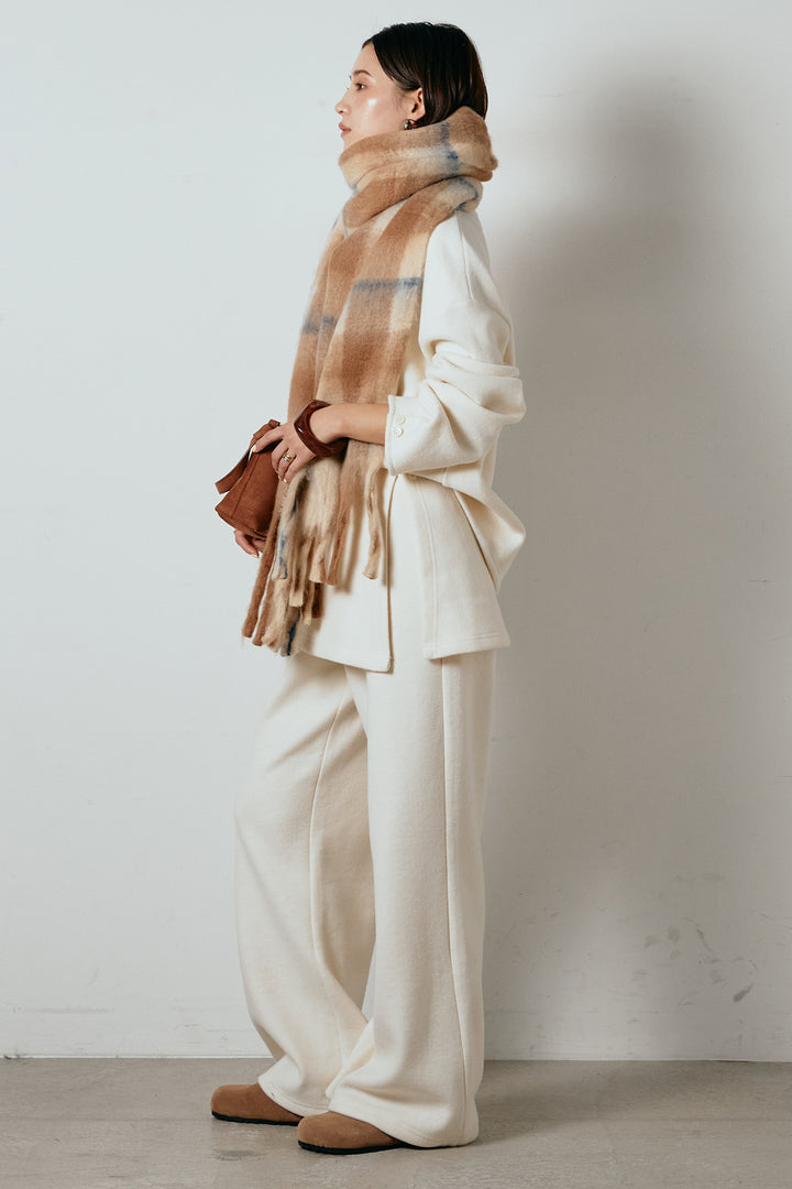 [SET]チェックマフラー付きニットSETUP