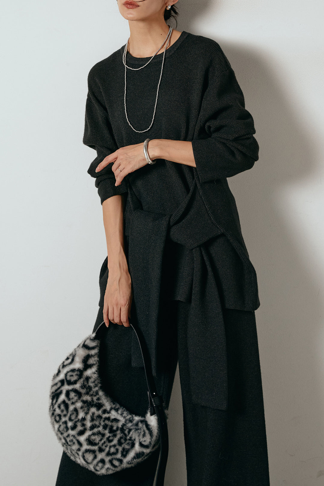 [SET]ウエスト巻きワッフルニットSETUP