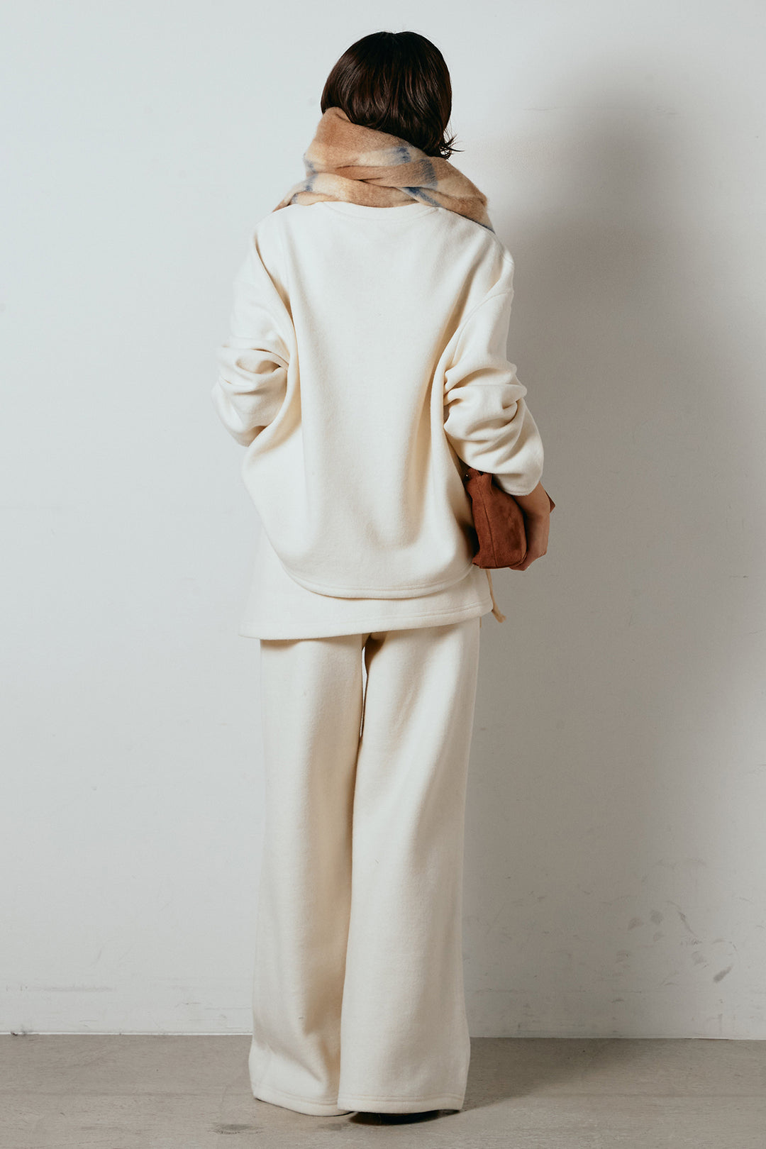 [SET]チェックマフラー付きニットSETUP