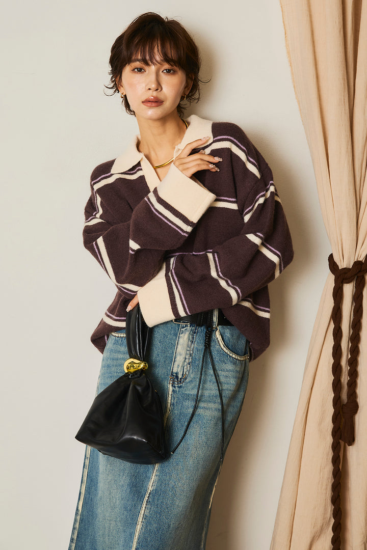 【即納】フェイクレザー太ベルト付きデニムワイドスカート