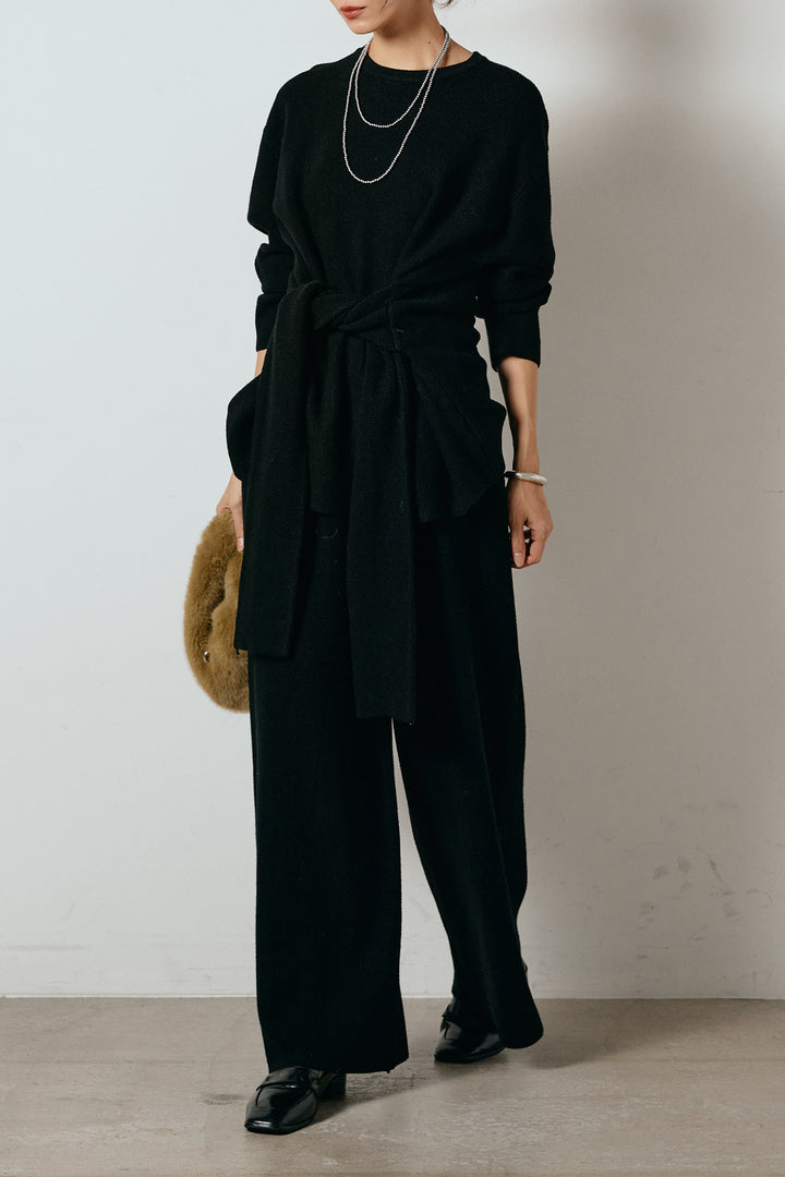 [SET]ウエスト巻きワッフルニットSETUP