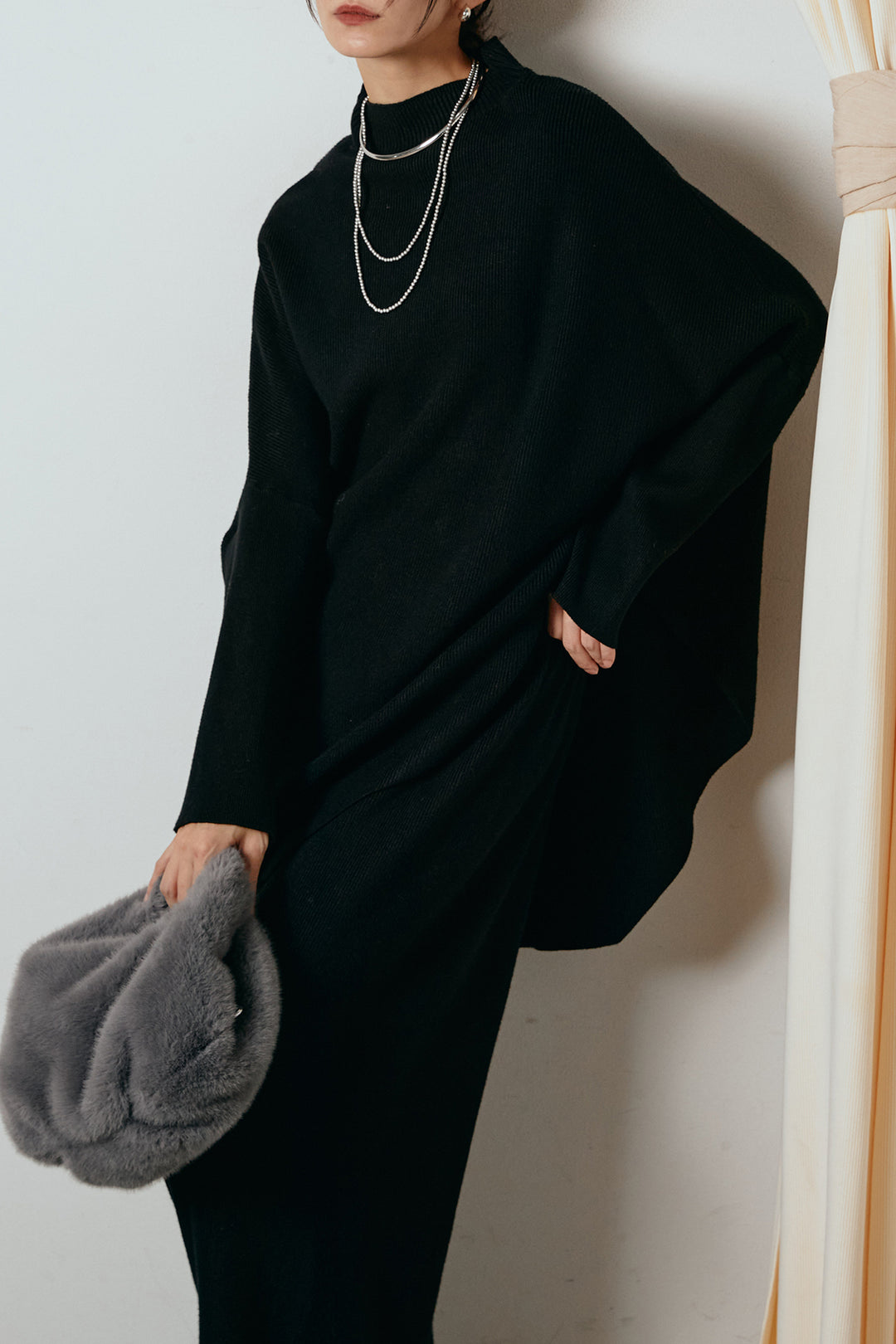 [SET]ポンチョシルエットニットSETUP