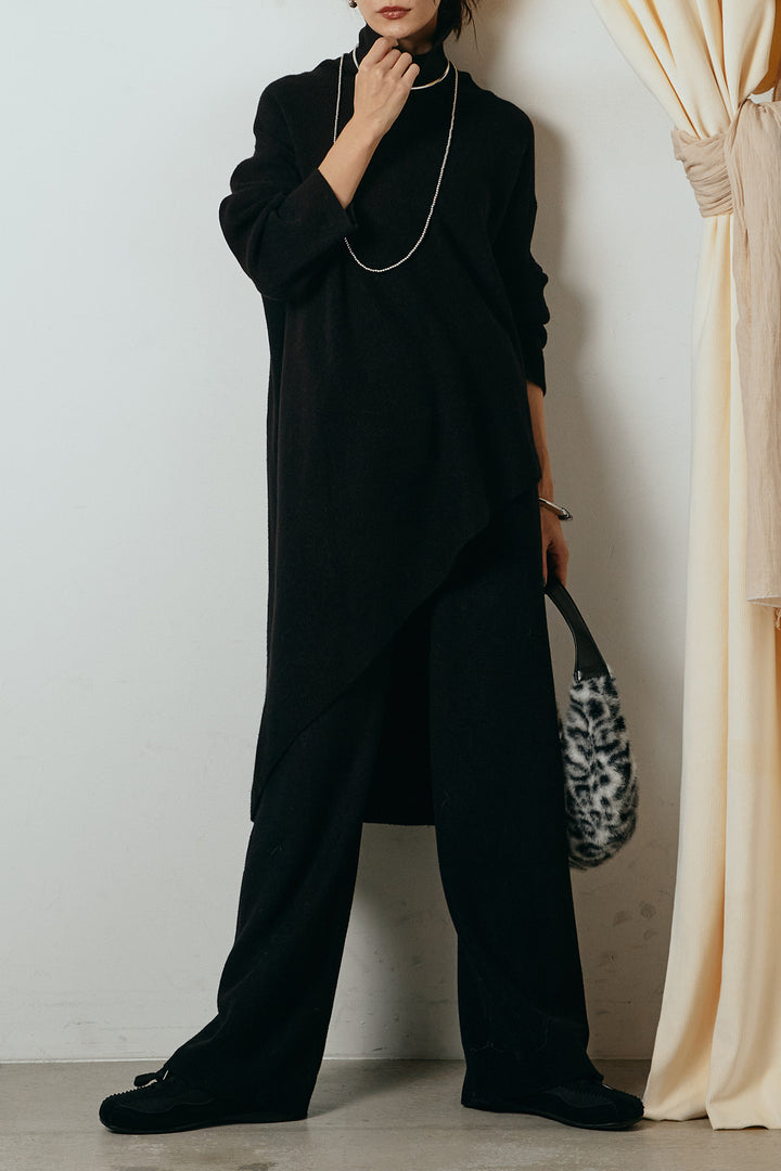 [SET]裾アシンメトリーニットSETUP