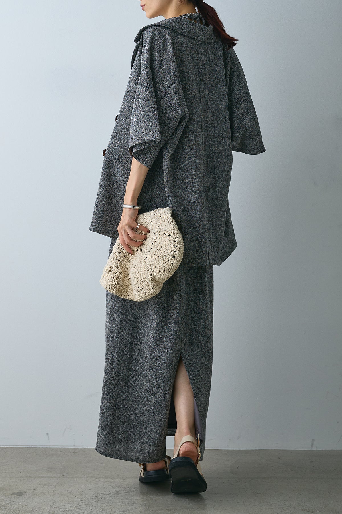 SET]サマーツイードジャケット+サマーツイード重ねキャミワンピース