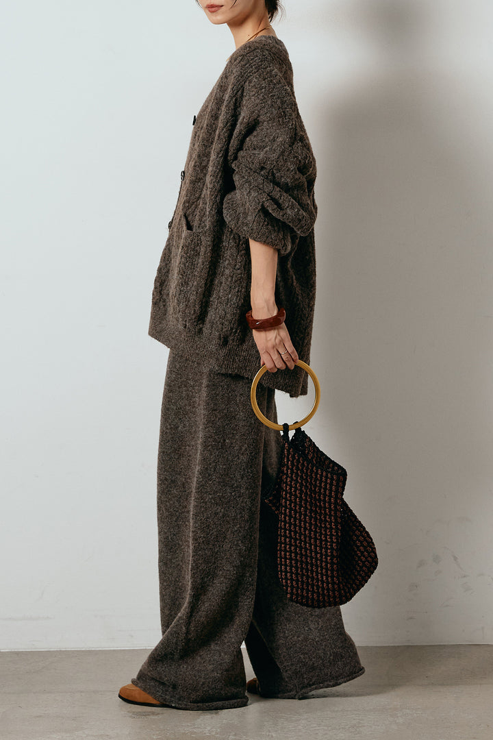 [SET]3ピースフロントボタンニットSETUP