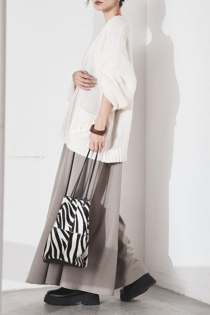 [SET]コード刺繍リラックスニットカーディガン+フレアリラックスキャミワンピース(2set)