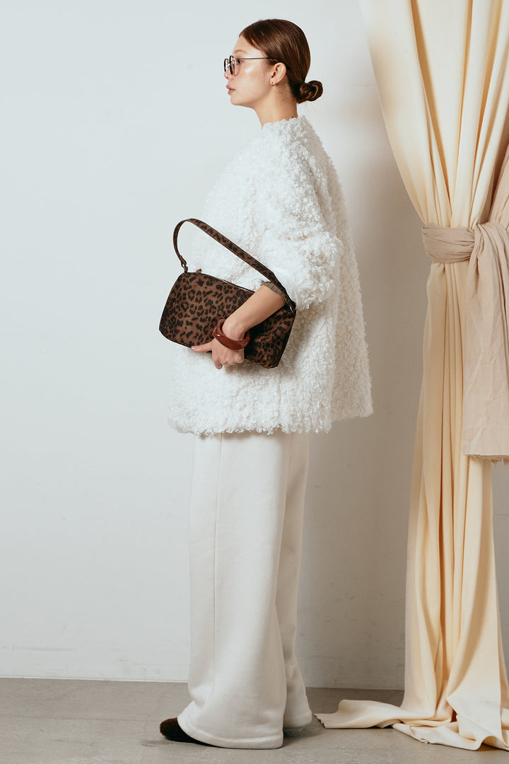 [SET]シープライクファージャケット+裏起毛スウェットワイドパンツ(2set)