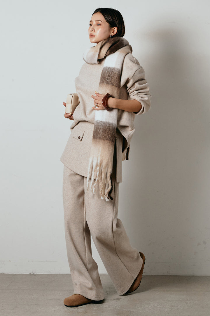 [SET]チェックマフラー付きニットSETUP