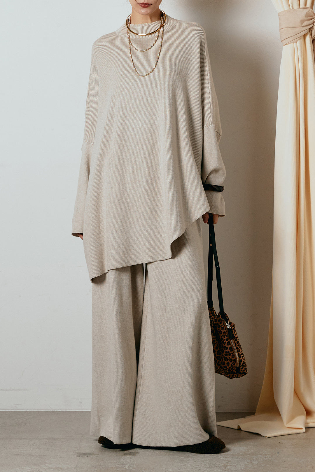 [SET]ポンチョシルエットニットSETUP