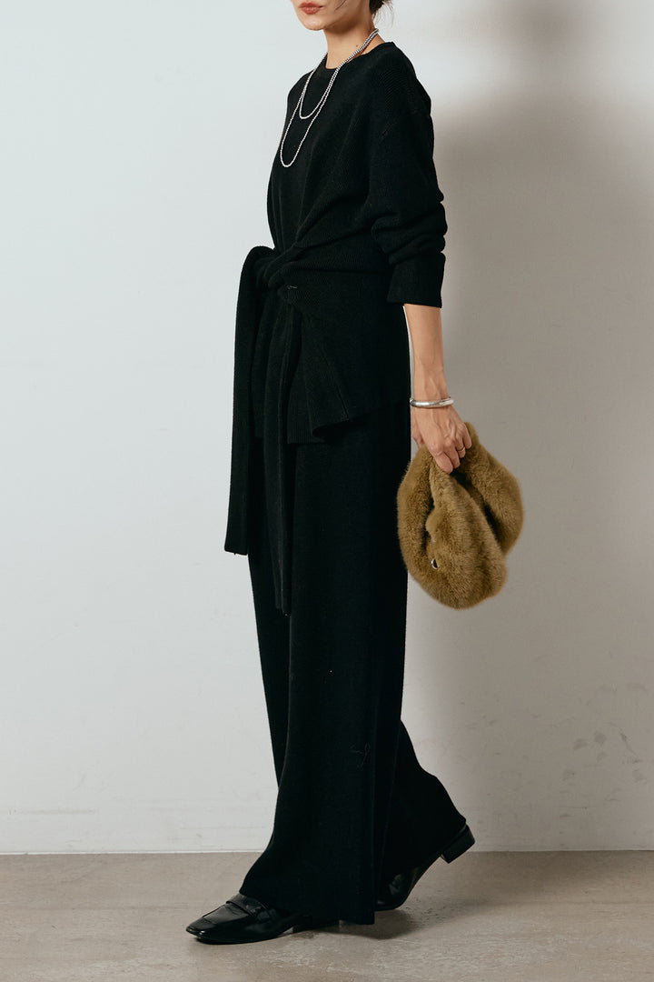 [SET]ウエスト巻きワッフルニットSETUP