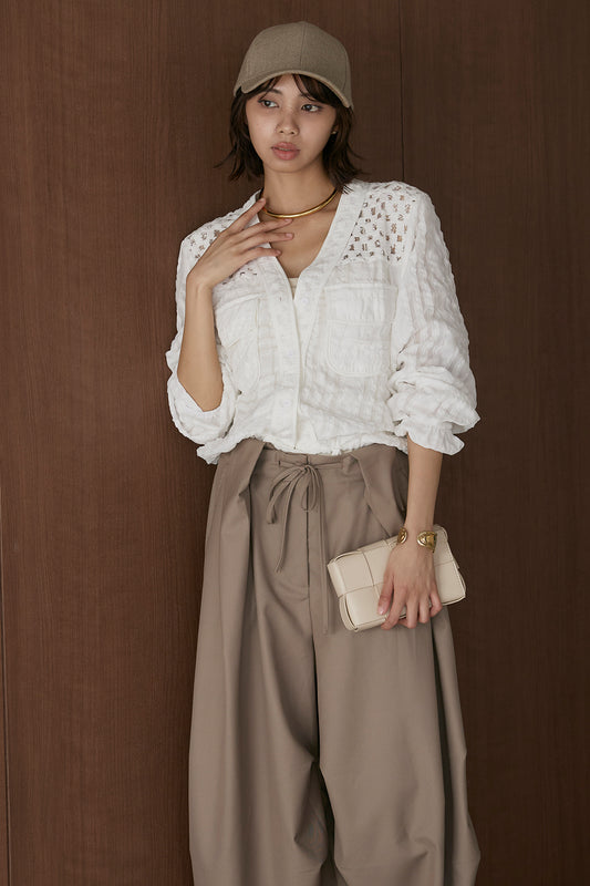 【着回しセット】[SET]異素材切替シアーメッシュカーディガン+異素材切替シアーメッシュカーディガン(2set)