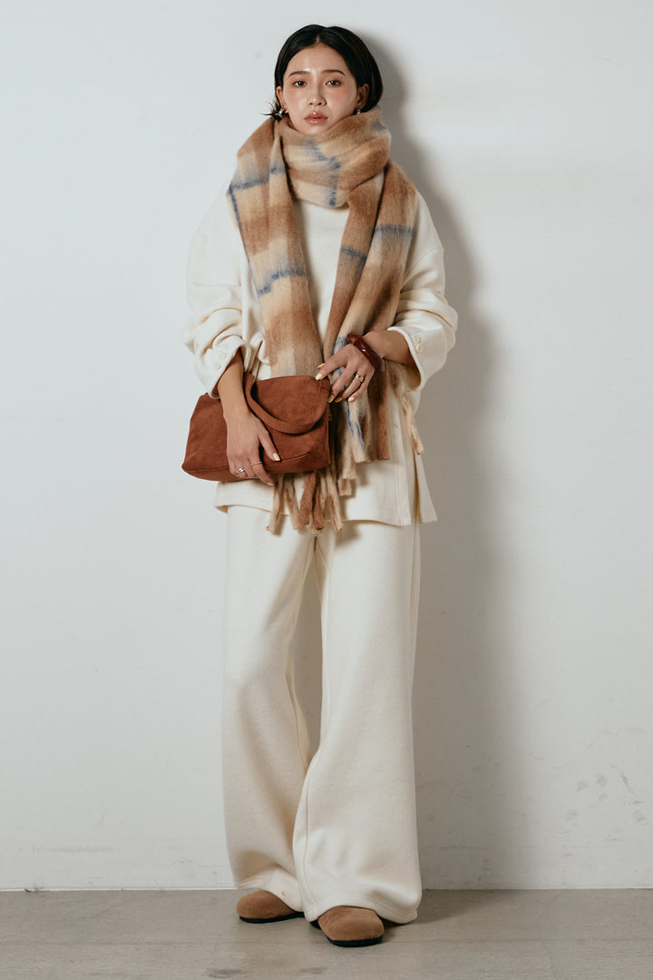 [SET]チェックマフラー付きニットSETUP