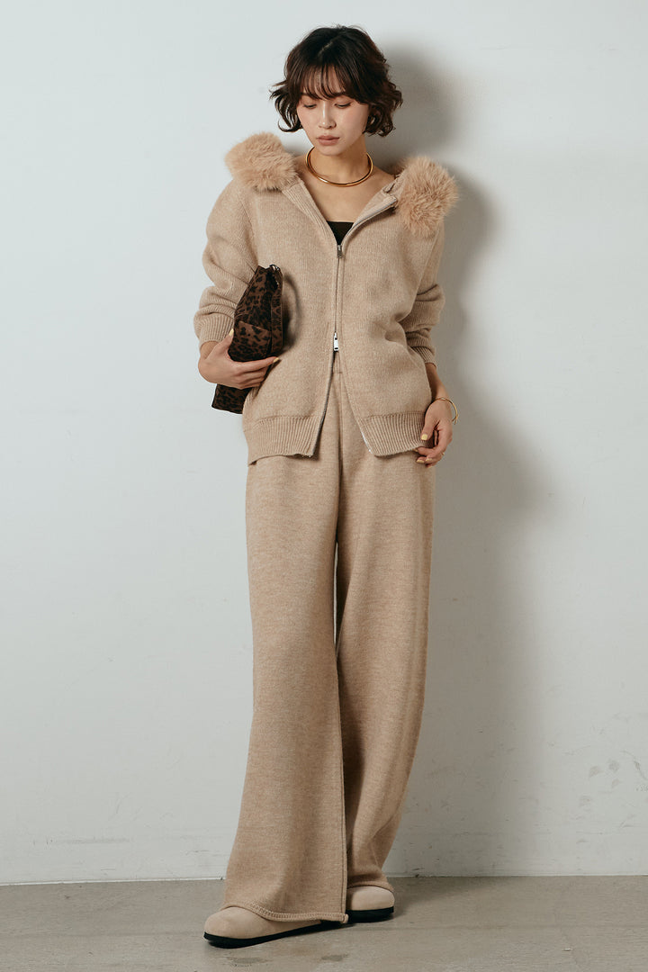 【着回しセット】[SET]ファー付きフーディーニットSETUP+ファー付きフーディーニットSETUP(2set)